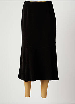 Jupe longue fermeture zippée au dos noir CHRISTINE LAURE femme
