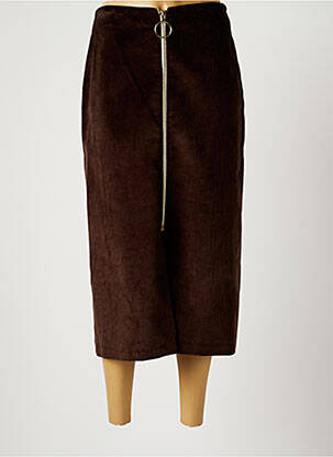 Jupe longue taille normale marron HARMONY femme