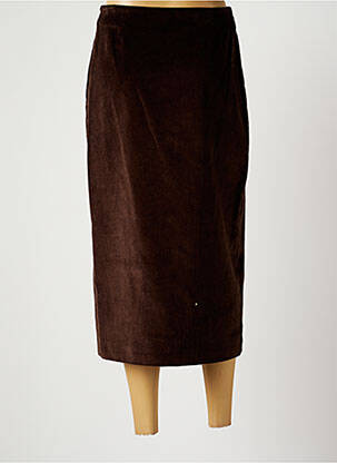 Jupe longue taille normale marron HARMONY femme