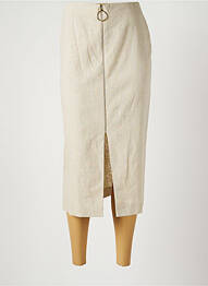 Jupe longue taille normale beige HARMONY femme