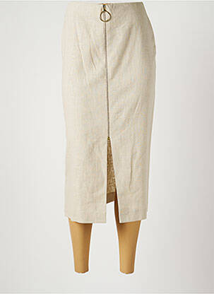Jupe longue taille normale beige HARMONY femme