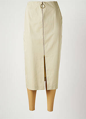 Jupe longue taille normale beige HARMONY femme