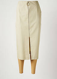 Jupe longue taille normale beige HARMONY femme