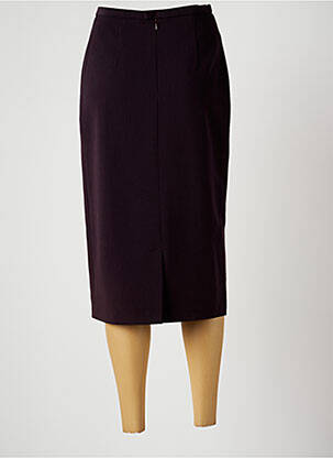 Jupe mi-longue stretch violet CHRISTINE LAURE femme
