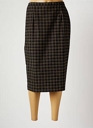 Jupe mi-longue stretch marron GRIFFON femme