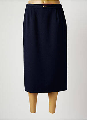 Jupe mi-longue taille normale bleu BRIGITTE SAGET femme