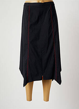 Jupe mi-longue taille normale noir BRIGITTE SAGET femme