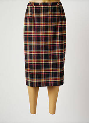 Jupe mi-longue taille normale marron CLAUDE BAUER femme