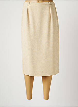 Jupe mi-longue taille normale beige CLAUDE BAUER femme