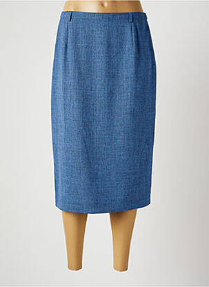 Jupe mi-longue taille normale bleu CLAUDE BAUER femme