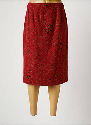 Jupe mi-longue taille normale rouge CLAUDE BAUER femme