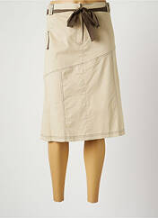 Jupe mi-longue beige GRIFFON pour femme seconde vue