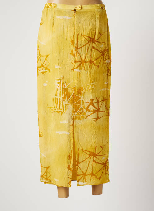 Jupe longue imprimé fantaisie jaune CLAUDE BAUER femme