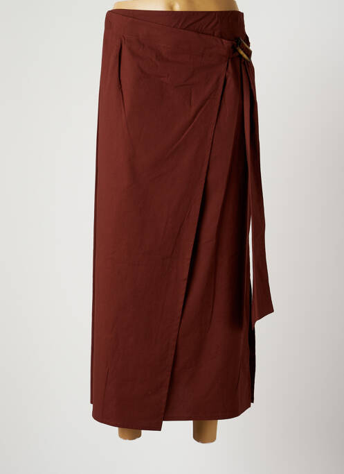 Jupe longue taille normale marron MARIA BELLENTANI femme