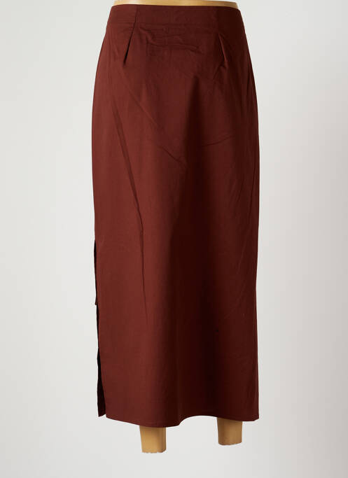 Jupe longue taille normale marron MARIA BELLENTANI femme
