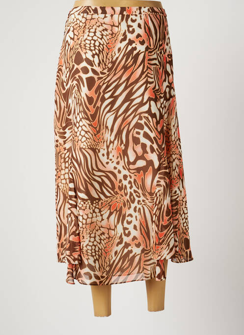 Jupe longue orange CLAUDE BAUER femme