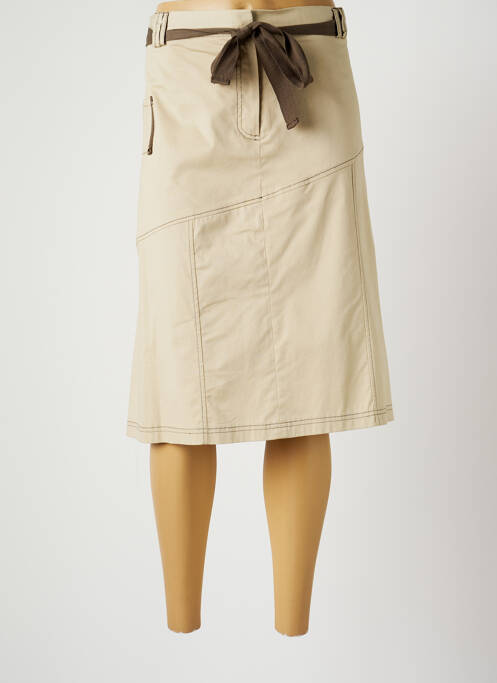 Jupe mi-longue beige GRIFFON pour femme