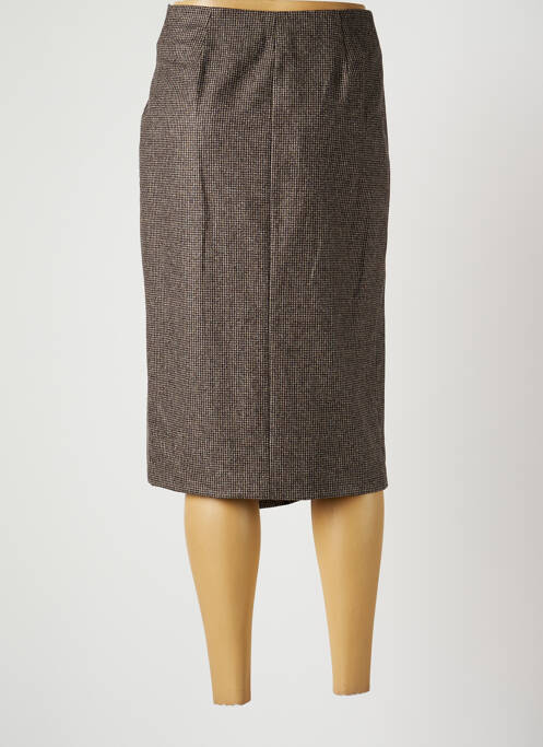 Jupe mi-longue marron HARMONY pour femme