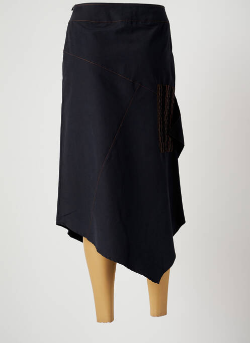 Jupe mi-longue marron JEAN DELFIN pour femme