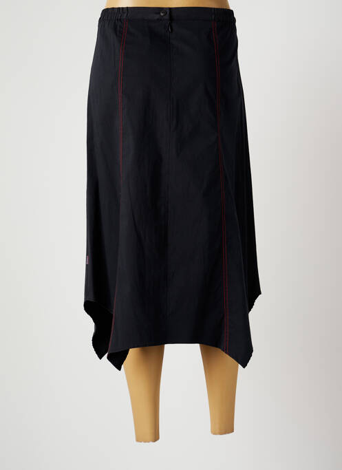 Jupe mi-longue noir BRIGITTE SAGET pour femme