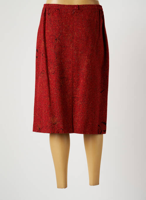 Jupe mi-longue rouge CLAUDE BAUER pour femme