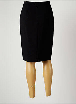 Jupe mi-longue stretch noir PIERRE DE GRAY femme