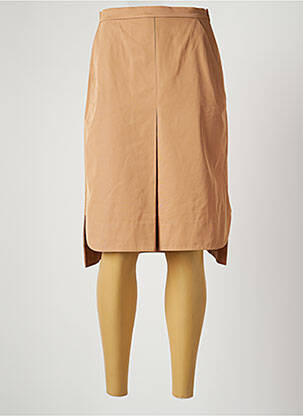 Jupe mi-longue taille à pinces beige JIL SANDER femme