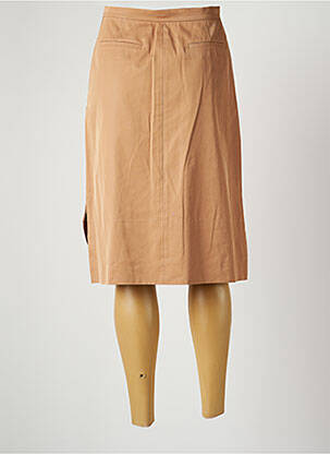 Jupe mi-longue taille à pinces beige JIL SANDER femme