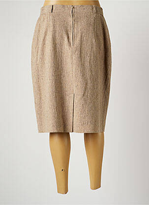 Jupe mi-longue taille à pinces beige MAGIC SIMPLICITY femme