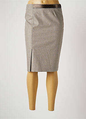 Jupe mi-longue taille à pinces gris FABIANA FILIPPI femme