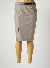 Jupe mi-longue taille à pinces gris FABIANA FILIPPI femme