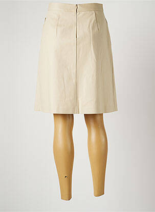 Jupe mi-longue taille à pinces beige ALBERTO BIANI femme