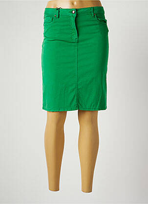 Jupe mi-longue taille haute vert EMMA & ROCK femme