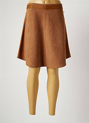 Jupe courte taille haute marron LO! LES FILLES femme