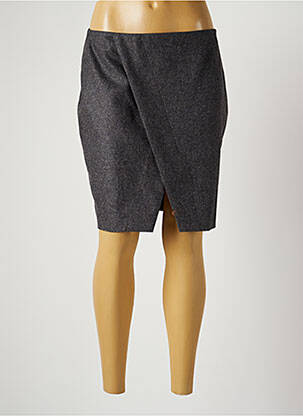 Jupe courte taille haute gris HARMONY femme