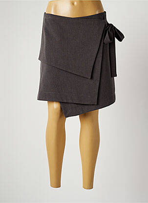 Jupe courte taille haute gris ISABEL DE PEDRO femme