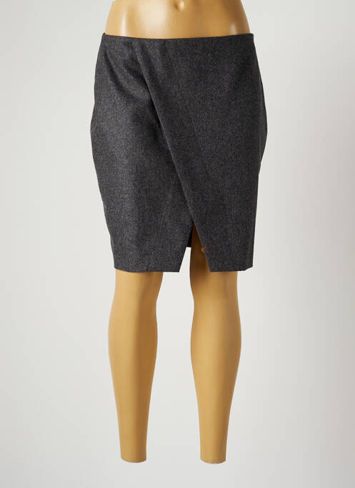 Jupe courte taille haute gris HARMONY femme