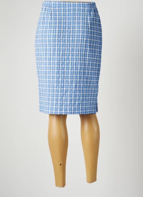 Jupe mi-longue bleu JEAN DELFIN pour femme