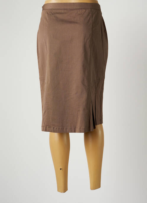 Jupe mi-longue marron DANIEL AMAURY pour femme