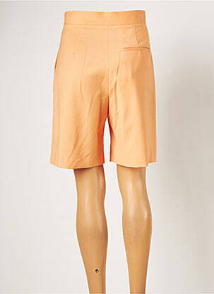 Bermuda fermeture zippée sous rabat avec crochet taille normale orange MARGAUX LONNBERG femme