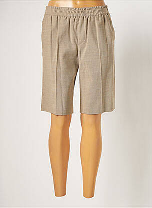 Bermuda taille élastique taille normale beige HARMONY femme