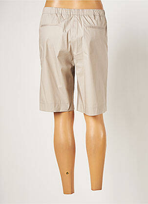 Bermuda taille élastique taille normale beige HARMONY femme