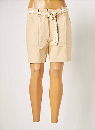 Short fermeture zippée sous rabat avec crochet taille normale beige LA PETITE FRANCAISE femme