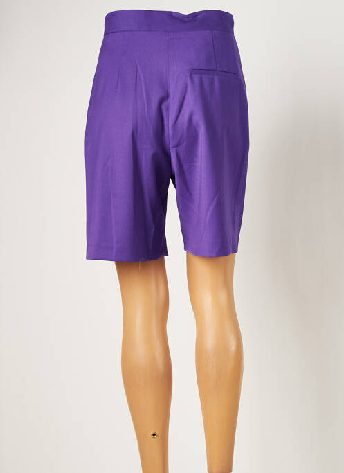 Bermuda fermeture zippée sous rabat avec crochet taille normale violet MARGAUX LONNBERG femme