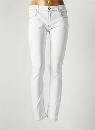 Jeans coupe slim stretch taille normale blanc REPLAY femme