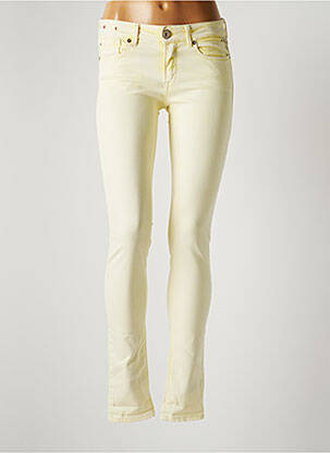 Jeans coupe slim stretch taille normale jaune REPLAY femme