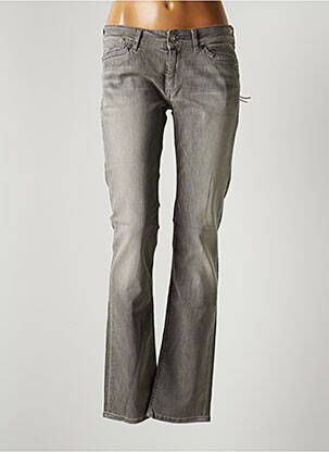 Jeans coupe droite stretch taille basse gris REPLAY femme