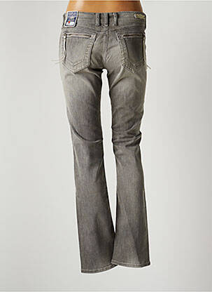Jeans coupe droite stretch taille basse gris REPLAY femme