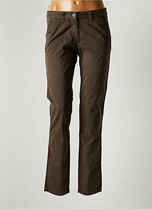 Pantalon chino tissage popeline taille normale vert REPLAY femme