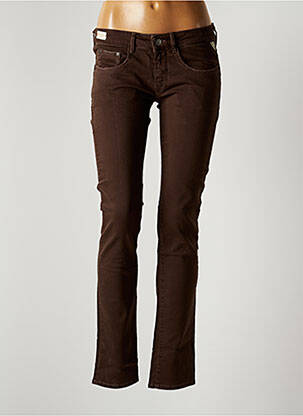 Jeans coupe slim taille basse taille basse marron REPLAY femme